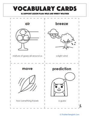 Vocabulary Cards: Wild and Windy Weather