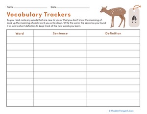 Vocabulary Trackers