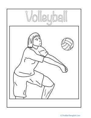Volleyball Coloring Sheet