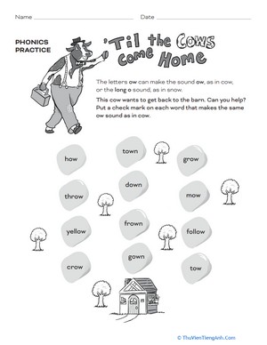 ‘Til the Cows Come Home: Phonics Practice