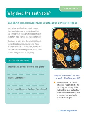 Why Does the Earth Spin?