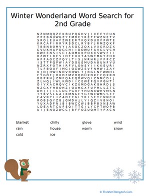 Wonder in the Winter: Word Search