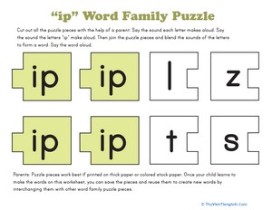 Word Family Puzzle: -IP