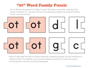 Word Family Puzzle: -OT