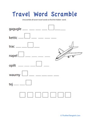 Word Scramble: Flying!
