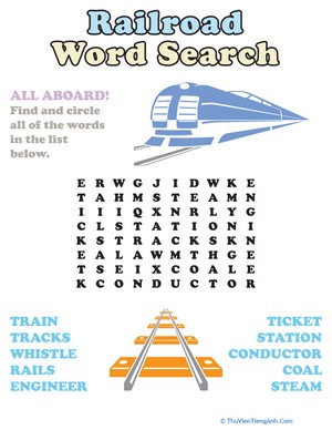 Word Search: Railroad