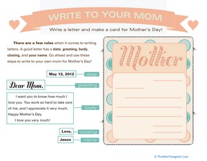 Write A Letter to Mom