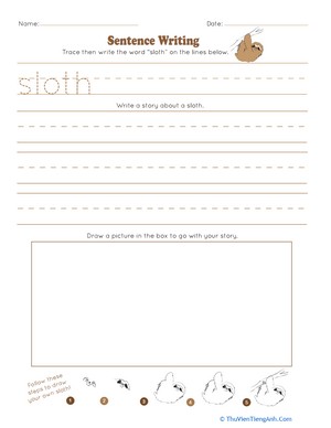 Jump into Writing: Write a “Sloth” Sentence