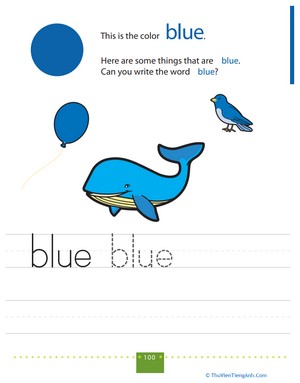 Write & Color: Blue