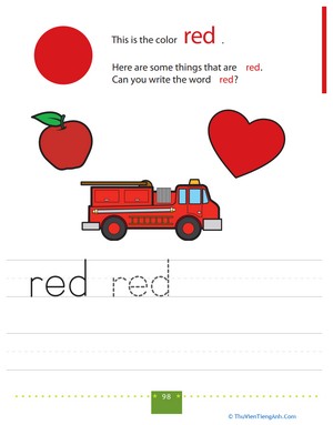 Write & Color: Red