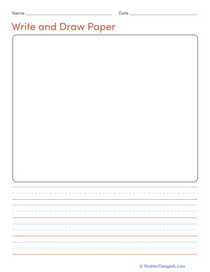 Write and Draw Paper: 8.5″ x 11″