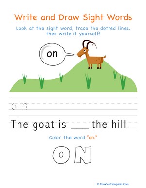 Write and Draw Sight Words: On