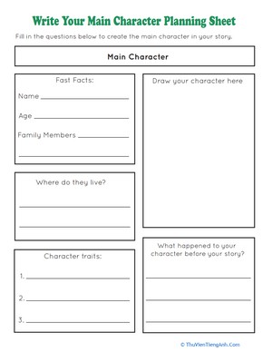 Write Your Main Character