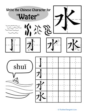 Writing Chinese Characters: “Water”