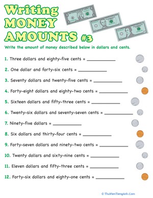 Writing Money Amounts #3