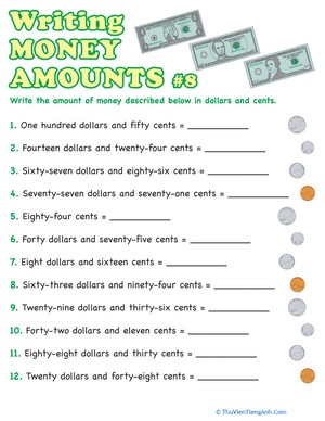 Writing Money Amounts #8