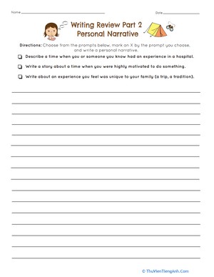 Writing Review Part 2: Personal Narrative