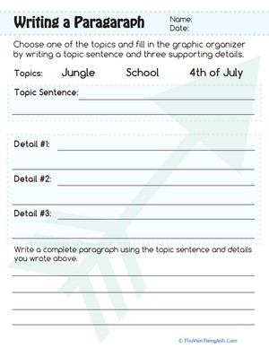 Paragraph Writing Worksheet