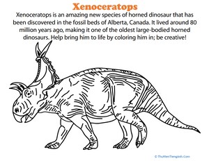 Xenoceratops Coloring Page