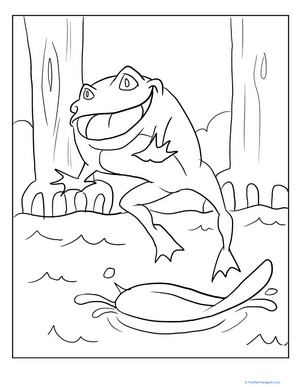 Color the Leaping Frog