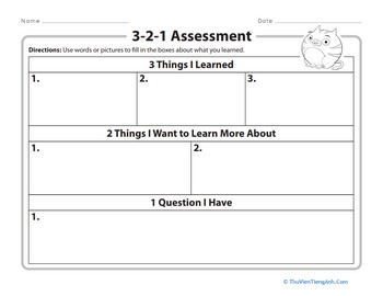 3-2-1 Assessment