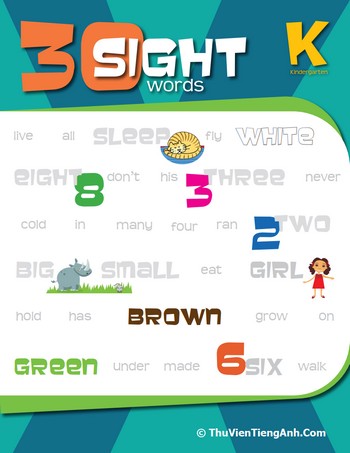 30 Kindergarten Sight Words