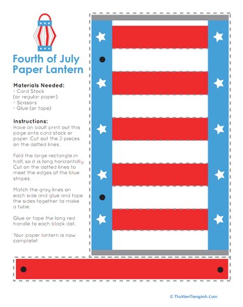 4th of July Paper Lantern