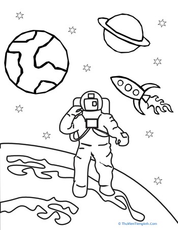 Color the Outer Space Astronaut