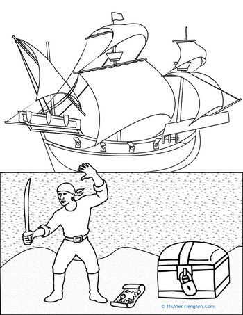 Color the Pirate Ship
