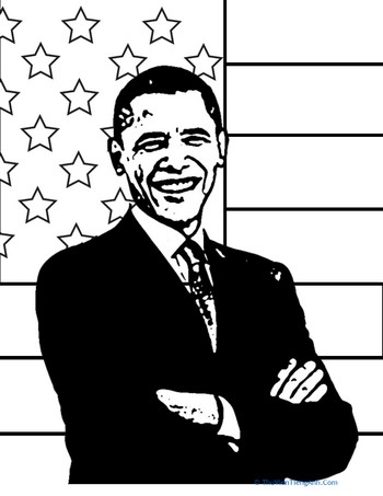 President Obama Coloring Page