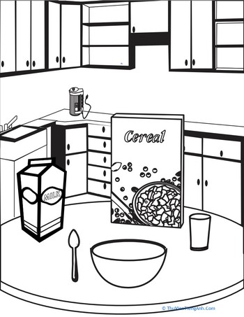 Color the Breakfast Table