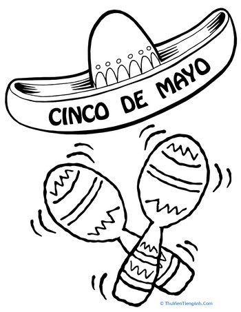 Color the Cinco De Mayo Sombrero