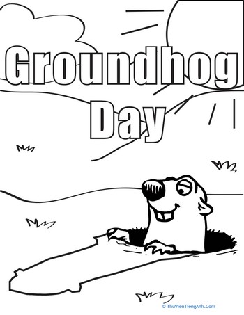 Color the Groundhog Day Groundhog