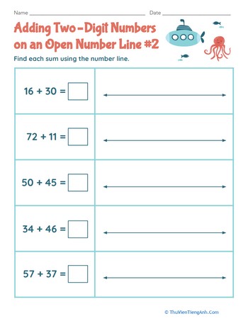 Adding Two-Digit Numbers on an Open Number Line #2