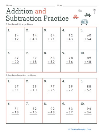 Addition and Subtraction Practice