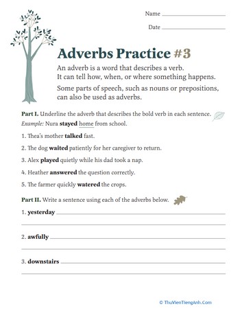 Adverbs Practice #3