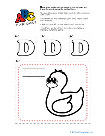 Alphabet Flashcards: D