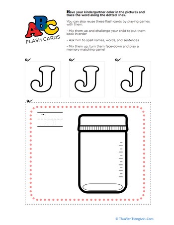 Alphabet Flashcards: J