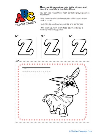 Alphabet Flashcards: Z