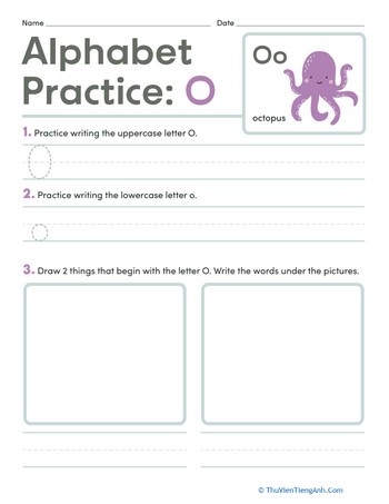 Alphabet Practice: O