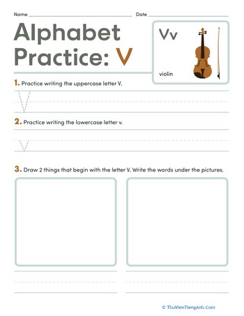Alphabet Practice: V