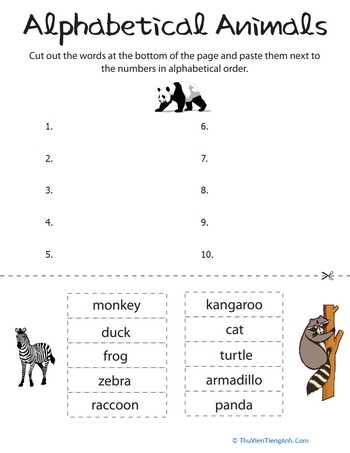Alphabetical Animals