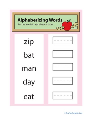 Alphabetizing Words 2