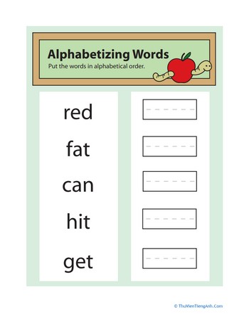 Alphabetizing Words 4