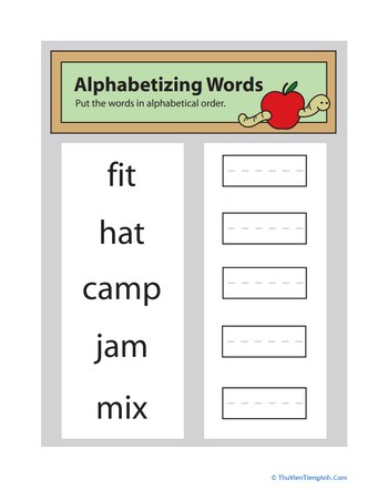 Alphabetizing Words 5