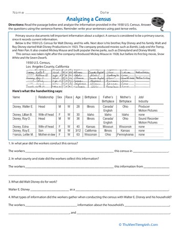 Analyzing a Census