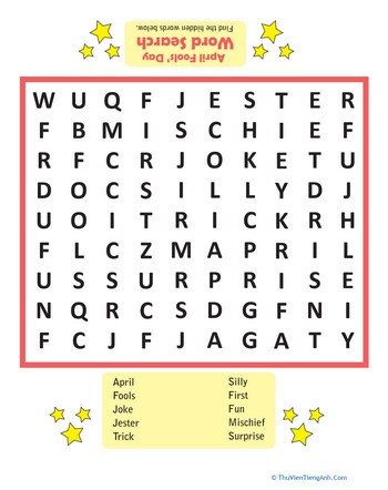 April Fools’ Day Word Search