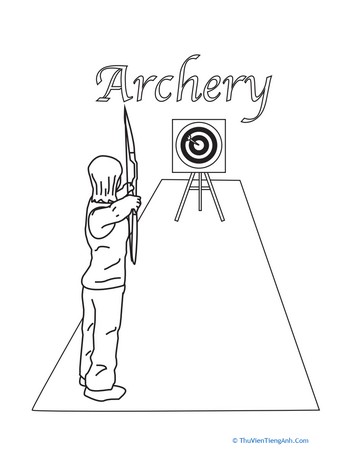 Archery Coloring Sheet