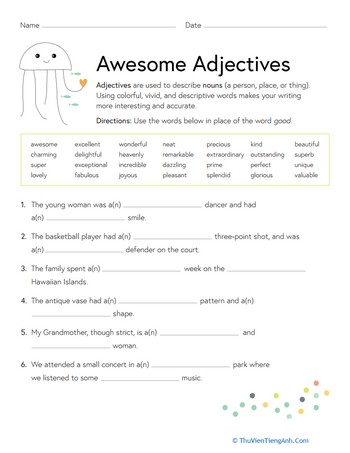 Awesome Adjectives
