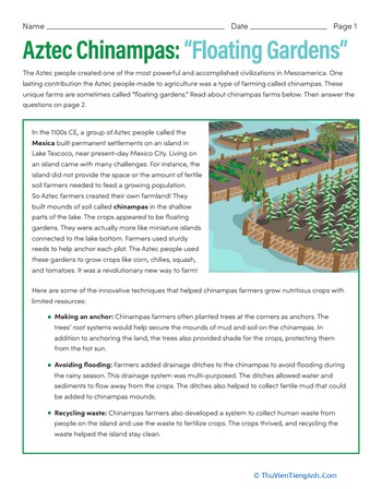Aztec Chinampas: “Floating Gardens”